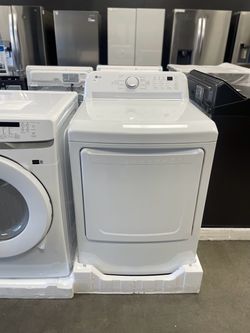 LG White Top-Load Dryer GAS