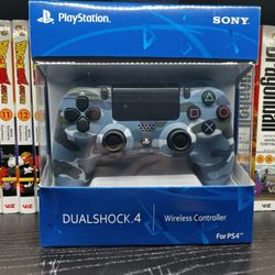 PS4 Wireless Controller Blue Camo & Gray Camo