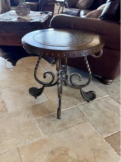 Set of two traditional side tables.