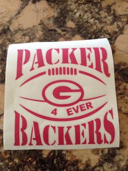 Packers backer vinyl decal