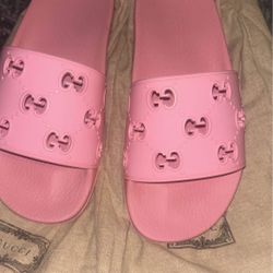 Gucci Pink Slides