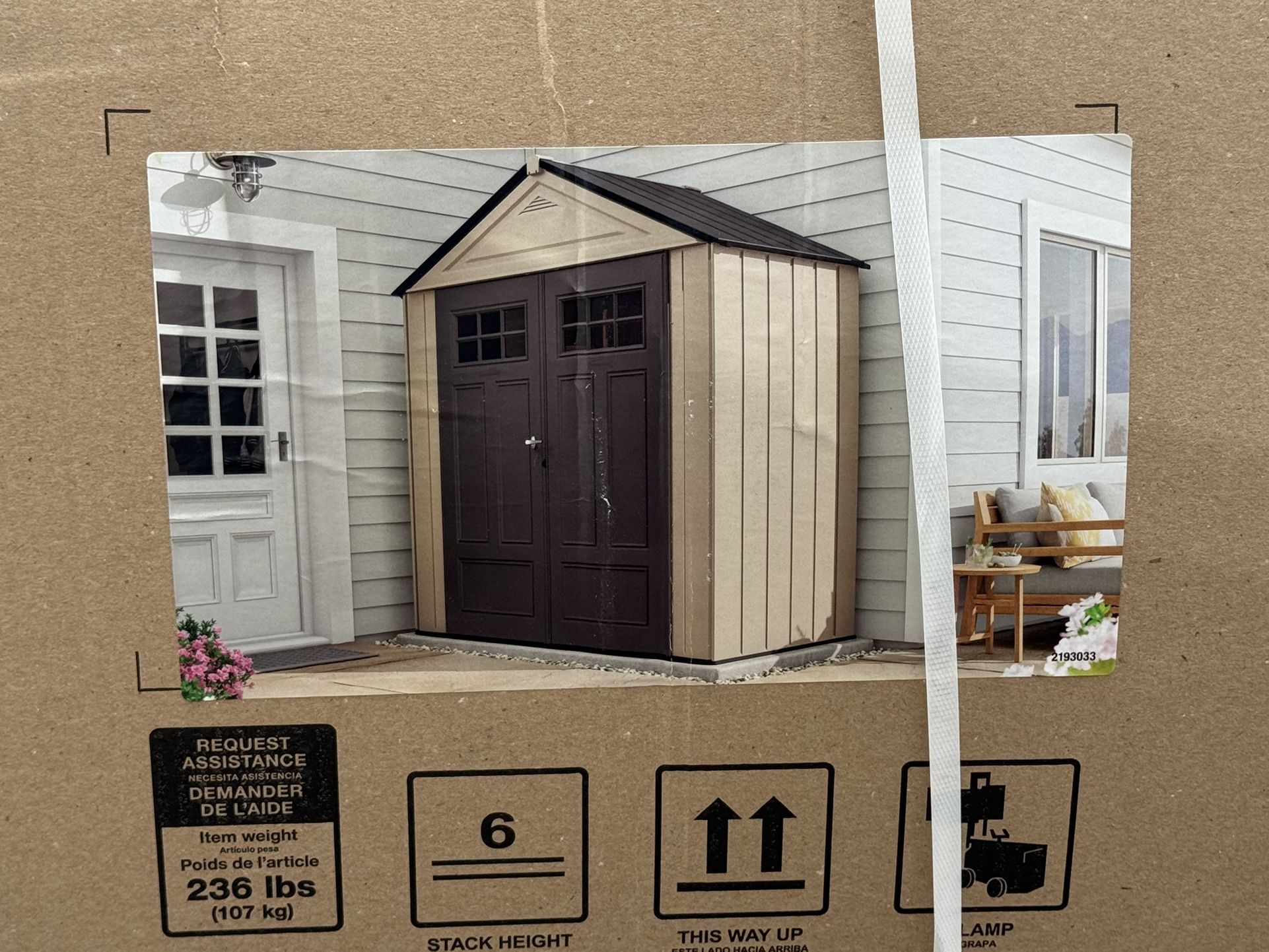 New!! Rubbermaid Big Maximum Junior, 3 ft. 5 in. x 7 ft. W x 8 ft. D Plastic Storage Shed, 147 sq. ft.