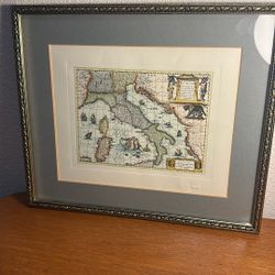 Italy Italia Antique Map Janssonius & Hondius 
