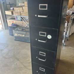 File Cabinet 4 Drawer Black