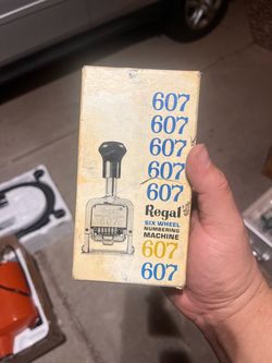 vintage Regal Model 607 Six Wheel Numbering Machine