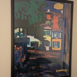 LARGE ART PRINT: Wassily Kandinsky, "Murnau: Houses in the Obermarkt" - 38 x 50"