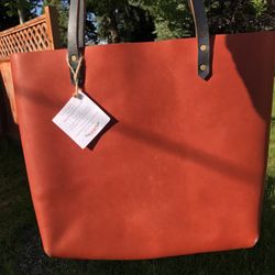 Three Magnolias Co full grain leather tote