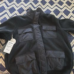 Vuori Utility Women’s Sherpa Jacket Black - Medium