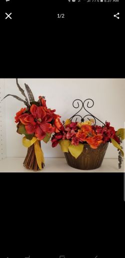 2 Kirkland rustic red and orange decor