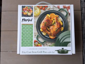 8 inch cast iron grill pan with lid