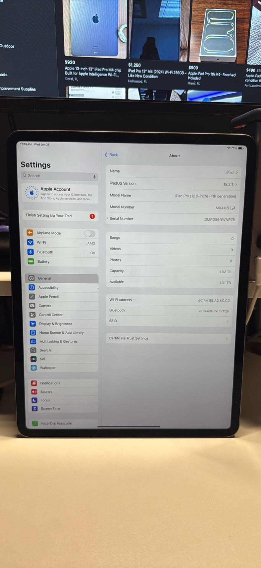 IPad Pro M2 12.9 1tb