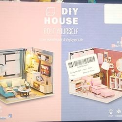 1:24 DIY Minature Dollhouse Kit Happy Time With Lights And Music Box