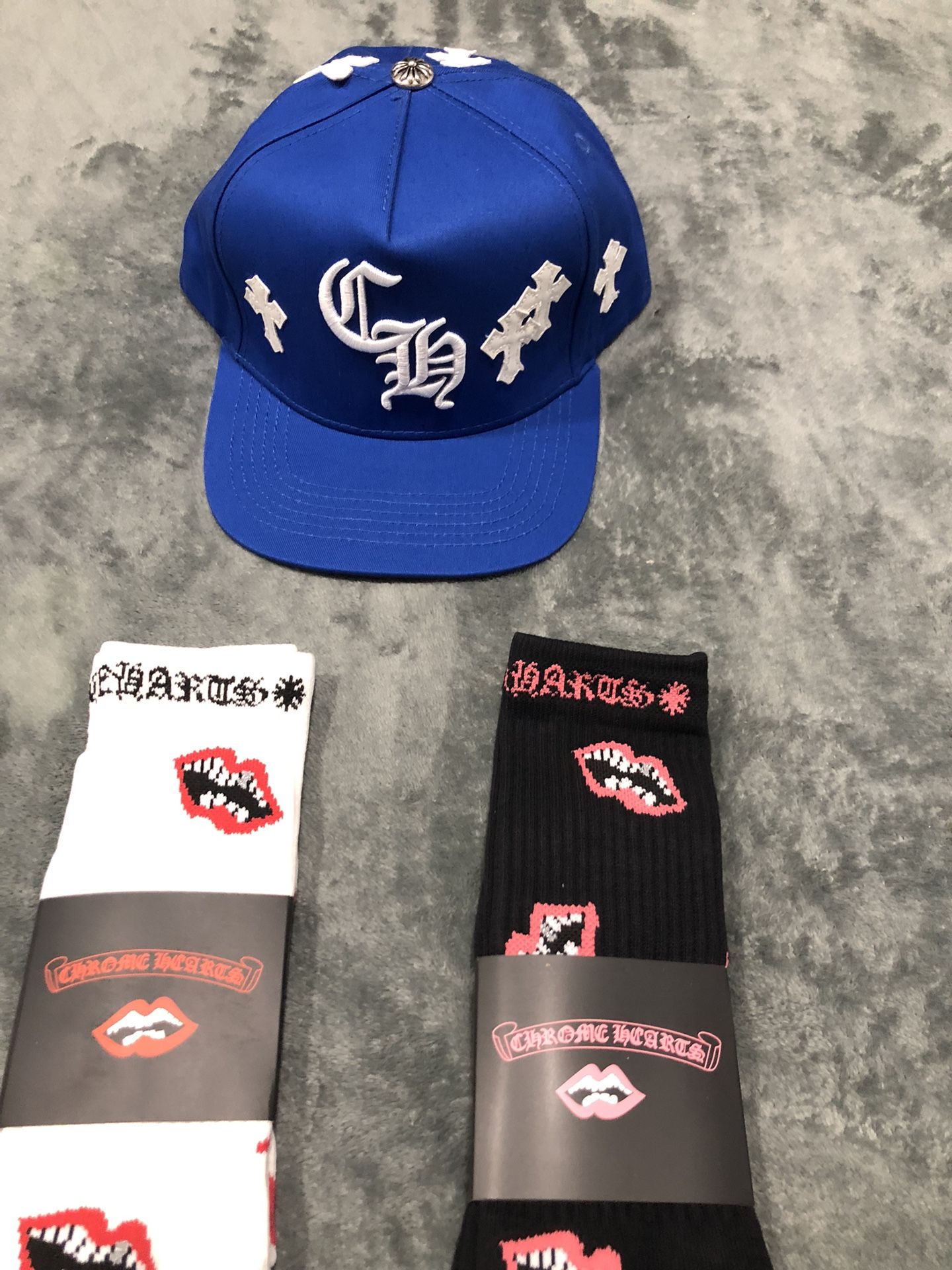 Blue chrome hearts