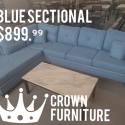 Blue Sectional 