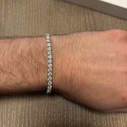 Moissanite Tennis Chain Bracelet 4MM 7 Inch