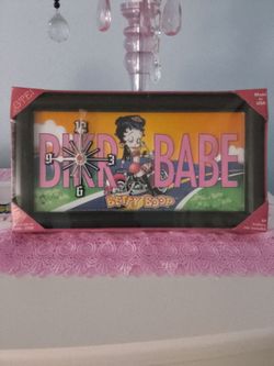 Biker Betty Boop  Clock