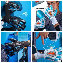 Rinat Uno Premier Semi Pro Goalie Gloves w/Fingersaves Sz 8 - Sz 10