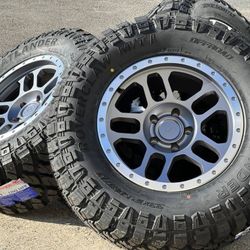 17” wheels 17x9 -12mm 5x5 Jeep Wrangler Gladiator Rubicon Rims Tires

