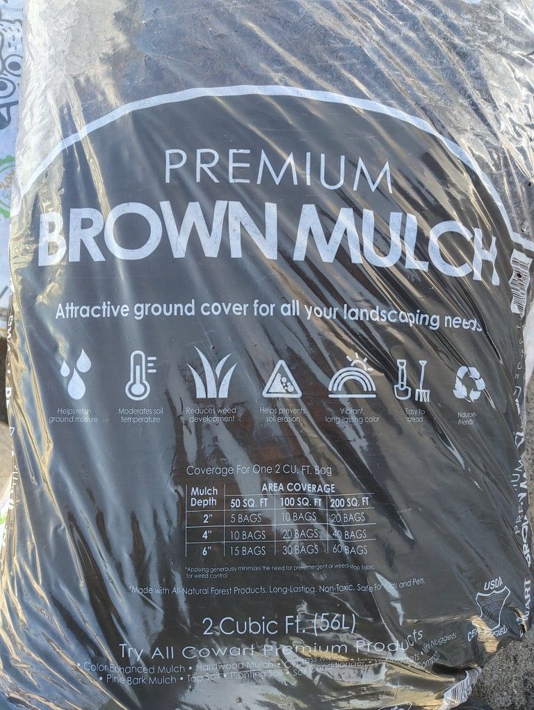 Bagged Chocolate Brown Mulch 2 Cu Ft