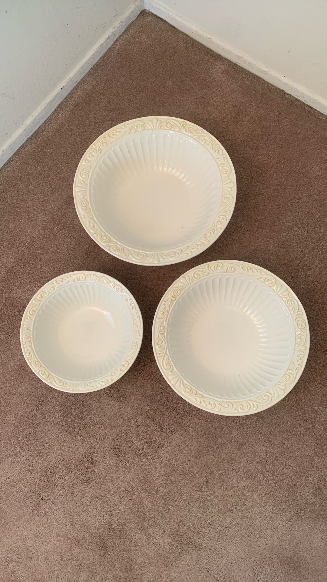 Three Nesting Serving Bowls