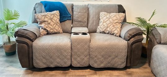 2 Sofa set recliner with sofa covers