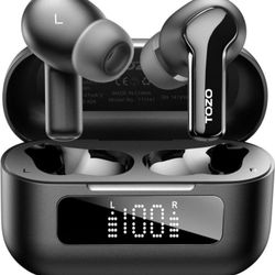 Hybrid Active Noise Cancelling Wireless Earbuds 6 Mics ENC Clear Call 55H Playtime 32 Preset EQs via APP Bluetooth 5.3 Headset