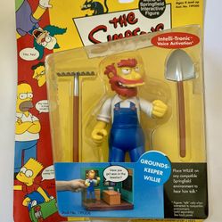 The Simpsons 2001 Playmates Series 4 GROUNDSKEEPER WILLIE Figure MOC