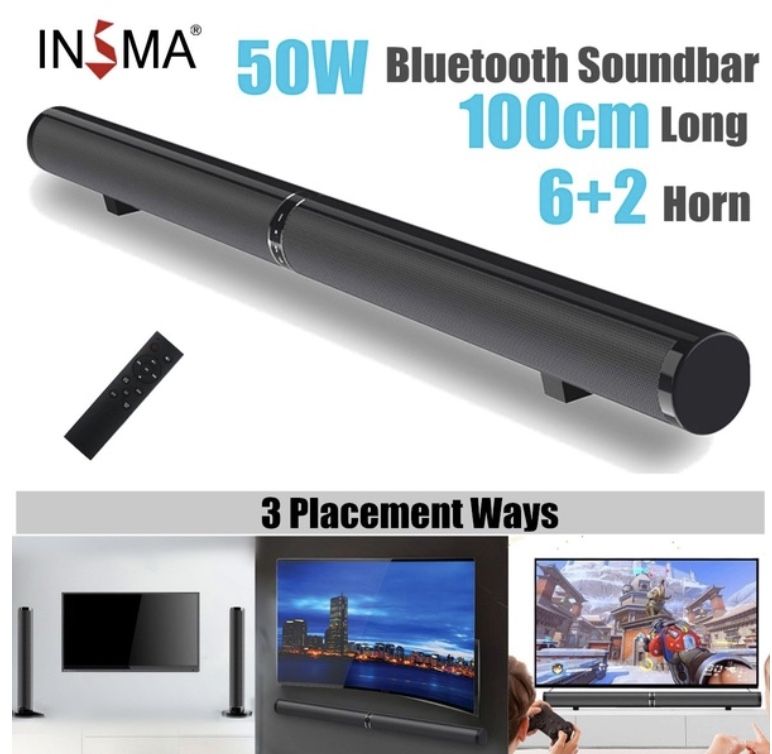 New 50W Detachable Wireless bluetooth Soundbar Multifunctional 2 In 1 HDMI ARC/Optical/RCA/Audio
