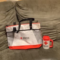 Red Cross Bag And A Tumbler