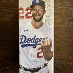 LA Dodgers Clayton Kershaw World Series Commemoration bobblehead