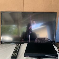 Tv Samsung 32”& DVD Player Sony For $60 Both