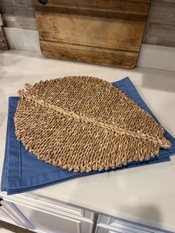Beautiful pair of leaf placemats