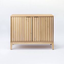 Scalloped Front Double Door Side Table
