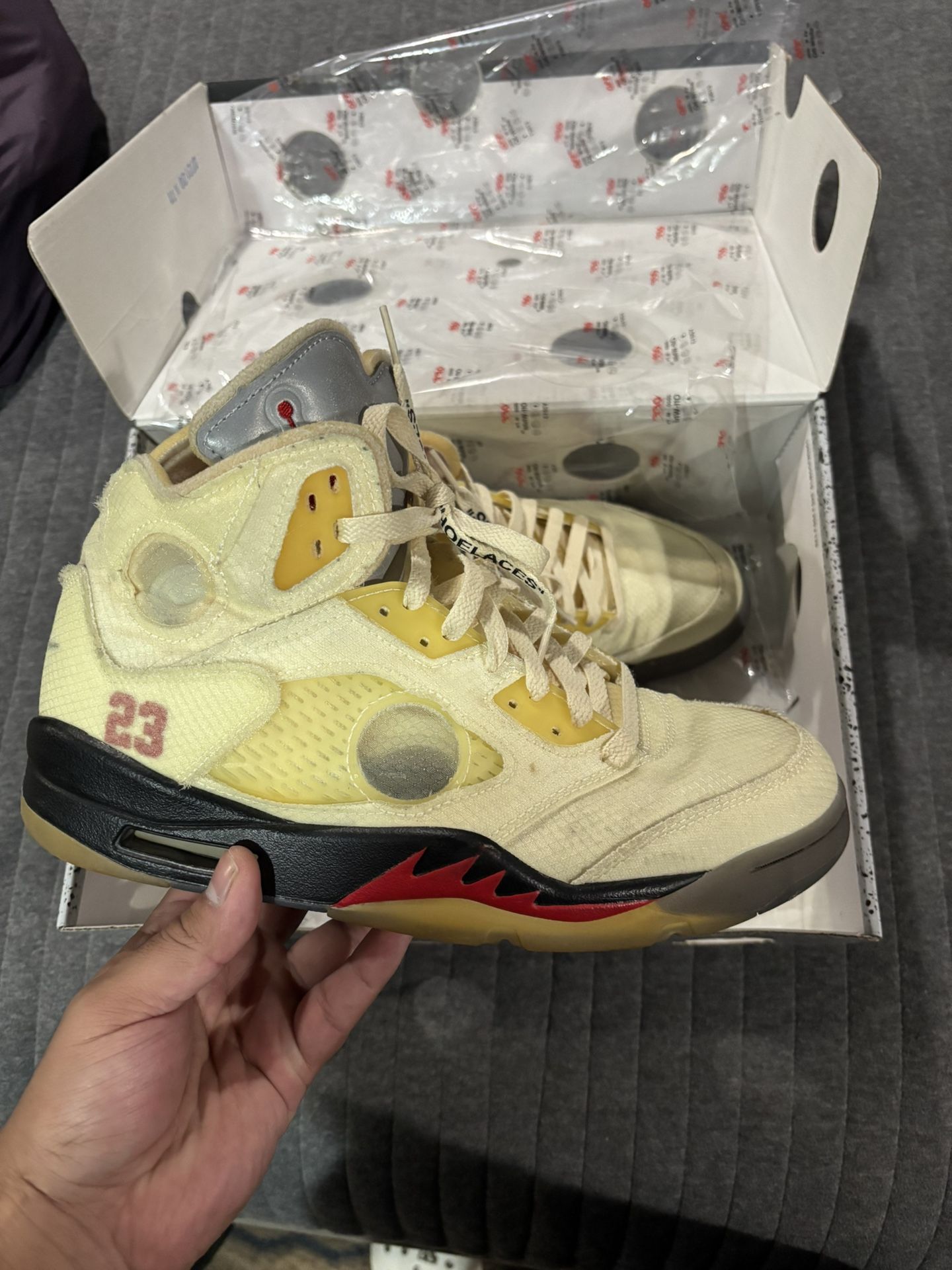 Air Jordan 5 Off White Sail