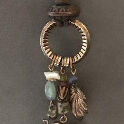 Vintage Necklace On Leather Chain - Elephant