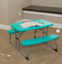 Kids Folding Picnic Table with Benches