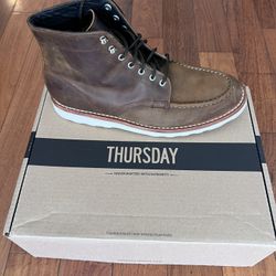 Men’s Thursday Moc Toe Boots Size 12 
