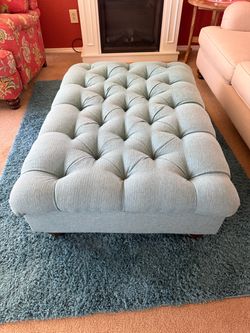 Large Tufted Upholstered Ottoman - Like New