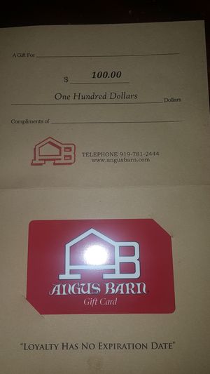 Angus Barn Gift Certificates For Sale In Raleigh Nc Offerup