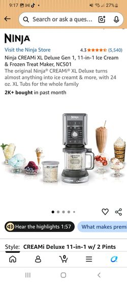Ninja CREAMi XL Deluxe 11-in-1 Ice Cream Maker NC501