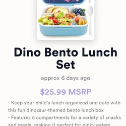 Blue Dino Bento Box