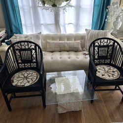 Vintage Cane Bamboo Accent Chairs $287.00 Each  Pick Up In Glendale 