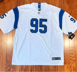 White Los Angeles rams fearsome Myles Garrett 4 XL and 6XL jersey