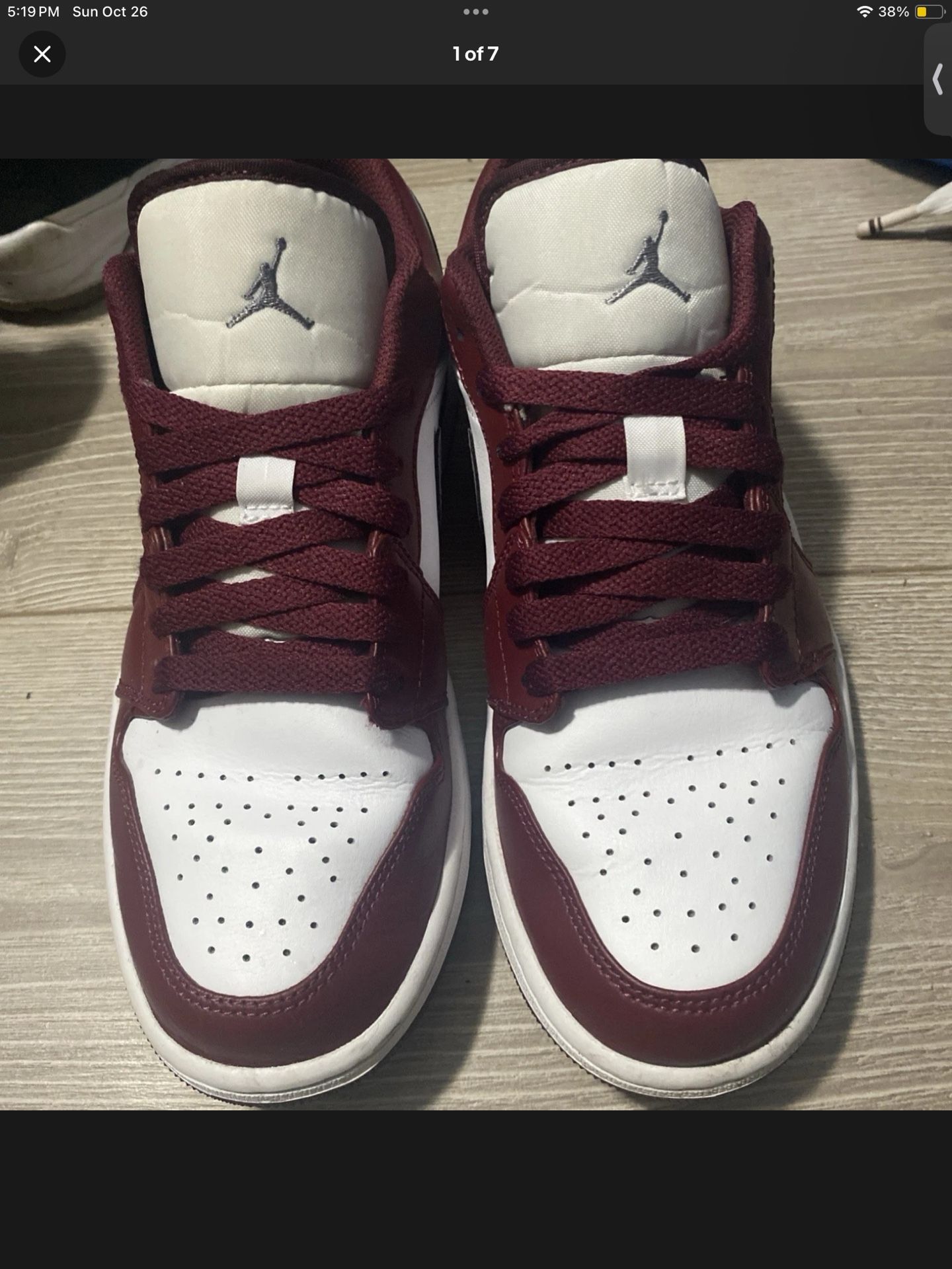 Jordan 1 Low Bordeaux Size 11 Used
