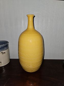 Yellow decorative vase