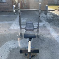Bench Press With Weights And Bar Included 