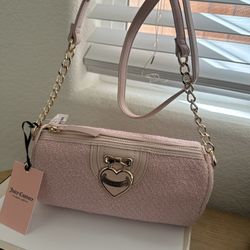 JUICY COUTURE PRECIOUS MOMENTS PINK ROLL BAG 