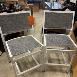 BRAND NEW - Pair of  Tropitone Fusion Bar Side Chairs - 25”   - Retail: $895