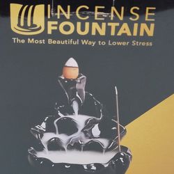New In Box Ceramic Incense Fountain Smoke Waterfall & 10 Pack Refill Cones. Experience the calming and soothing effects of aromatherapy with the Incen