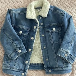 Boy Denim Sherpa Jacket